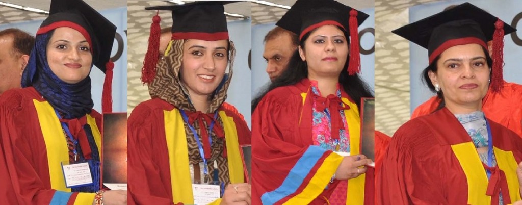Students of GC University Lahore at the 13th Convocation held in Lahore.