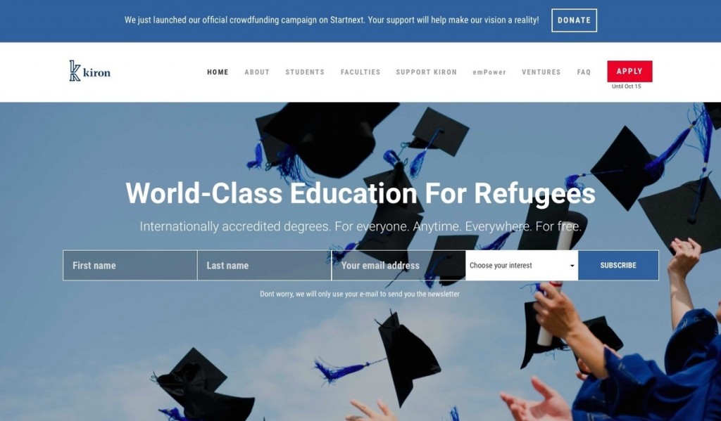 Germany has launched the first online university for refugees, which offers them a free world-class education wherever they are in the world