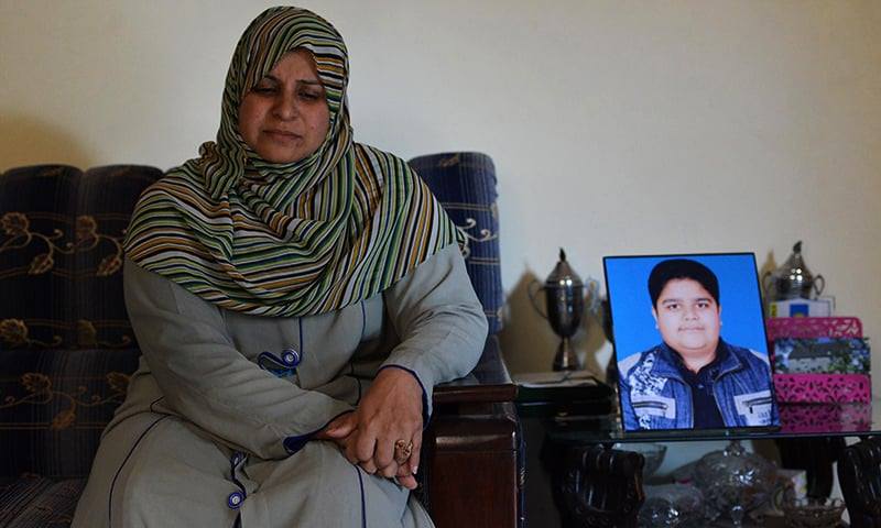 Andaleeb Aftab, a chemistry teacher at the army-run school where she lost her son Huzaifa, scene of the APS massacre of December 16, 2014