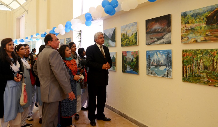 Art exhibition as part of the 5th Pakistan Mountain Festival in Islamabad