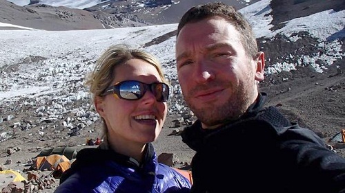 Maria Strydom with husband Rob Gropel. Maria Strydom died on the way down after summiting on Mount Everest. Photo: Facebook
