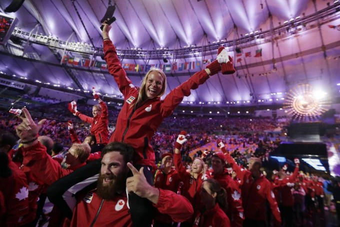 Athletes from Canada march during the closing ceremony of Rio 2016. Canadians earned 22 medals in the Summer Games.