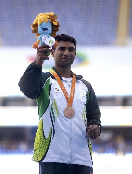 Haider Ali wins bronze for Pakistan in 2016 Paralympics in Rio. Photo: Reuters