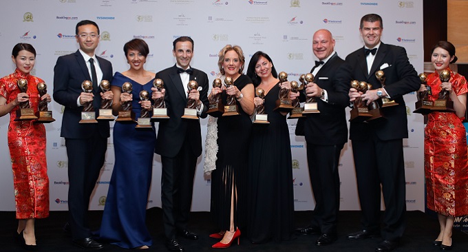 Global winners at the 2017 World Travel Awards Asia and Australasia ceremony in Shanghai, China on June 4, 2017.