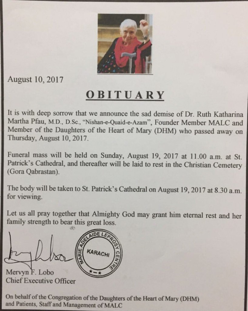 Obituary Ruth Pfau