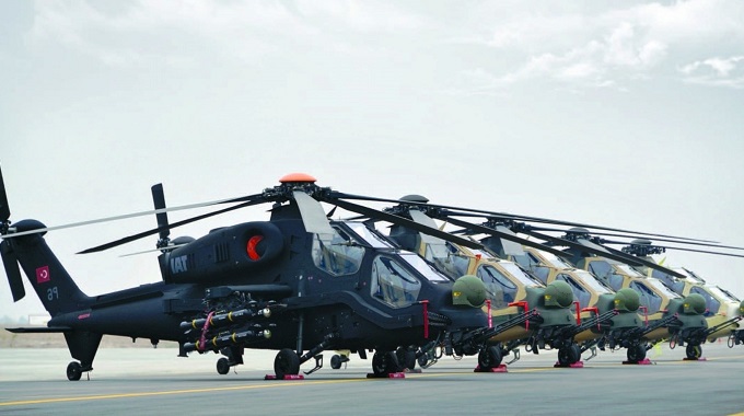 Turkish T129 ATAK multirole combat helicopters