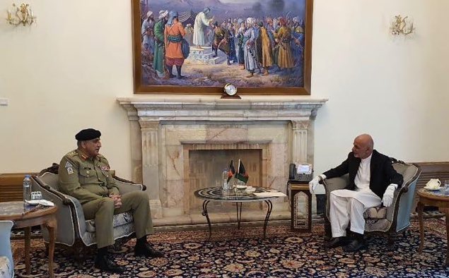 Gen Bajwa with Afghan President Ashraf Ghani