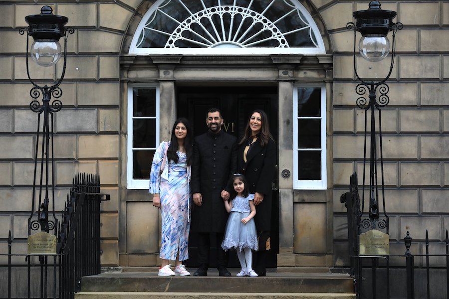 Humza Yousaf with family