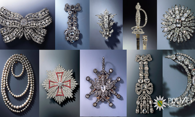 Jewels stolen from the Green Vault museum in Dresden in 2019