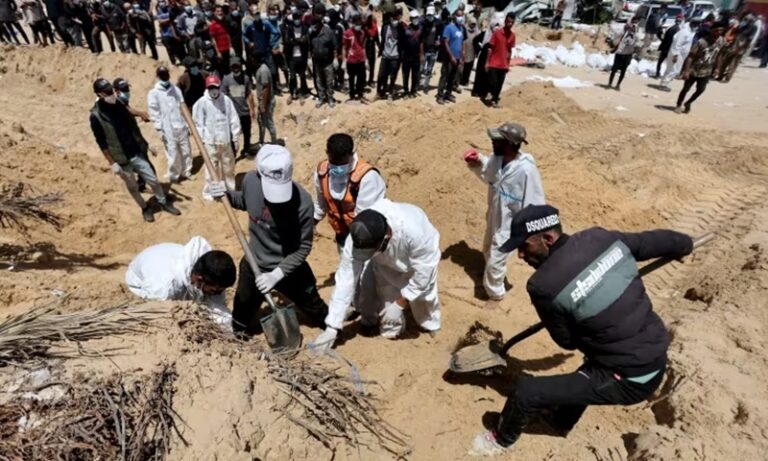 Nearly 300 bodies found in mass grave at Nasser Hospital in Gaza following Israeli offensive